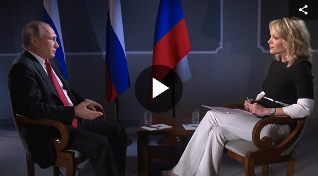 Интервью Владимира Путина журналистке телеканала NBC News Мегин Келли