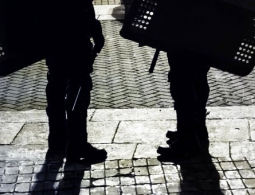 В Киеве подрались националисты с полицией