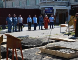 В суражской колонии-поселении заложили фундамент храма святой Анастасии