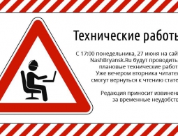 Интернет-газета «Наш Брянск.Ru» закроется на сутки для проведения техработ
