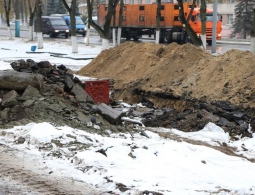 На Московском проспекте Брянска начали прокладывать ливнёвку