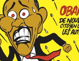 На обложке Charlie Hebdo появился убегающий от полицейских Обама