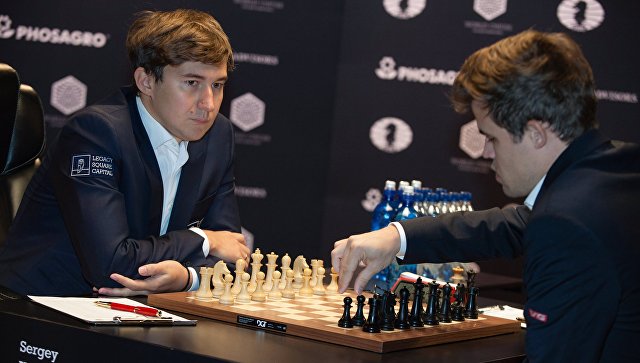 Карякин и Карлсен сыграли вничью в 11-ой партии матча за шахматную корону