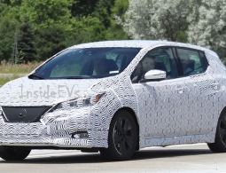 Электрокар Nissan Leaf нового поколения впервые заметили на тестах