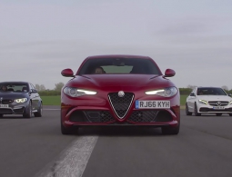 Alfa Romeo Giulia, BMW M3 и Mercedes C63 S сравнили в разгоне до 240 км/ч