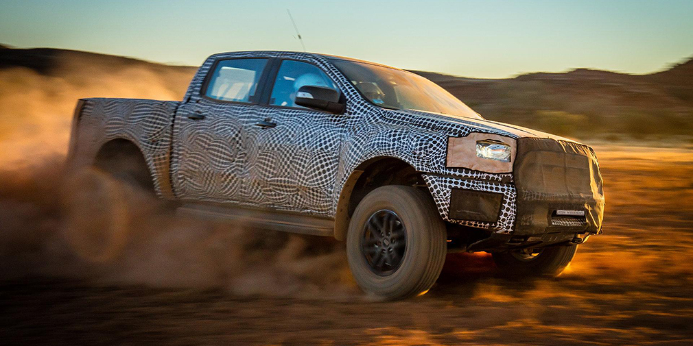 Испытания экстремальной версии пикапа Ford Ranger показали на видео