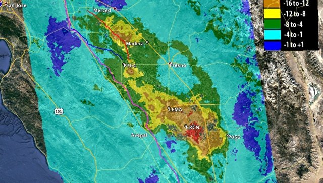 НАСА: северная часть Калифорнии начала быстрее уходить под землю