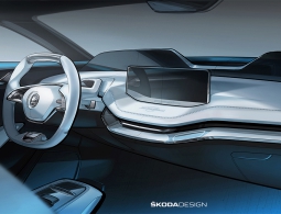 Skoda показала интерьер электрического кроссовера