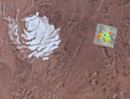 Под Южным полюсом Марса нашли озеро с жидкой водой