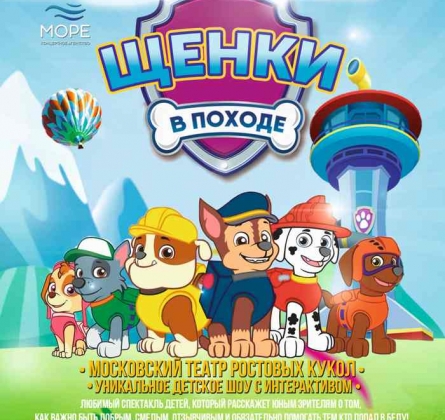 Щенки в походе