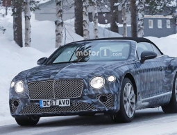 Кабриолет Bentley Continental GT испытали в зимних условиях