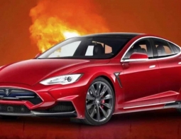 #видео | В Москве произошел взрыв автомобиля Tesla