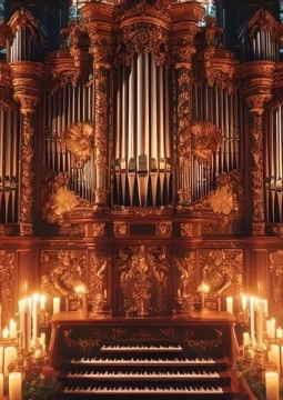 Орган при свечах