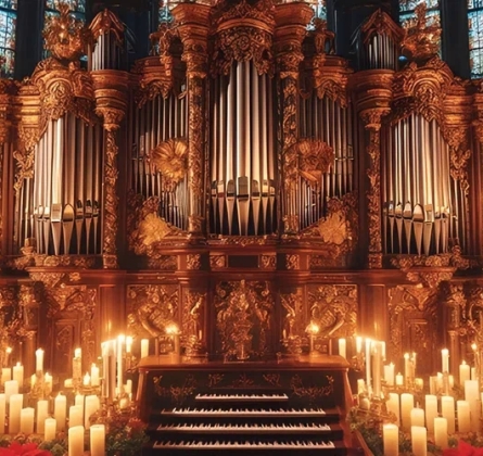 Орган при свечах