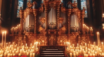 Орган при свечах