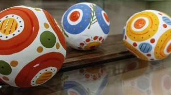 Роспись дымковского шарыша