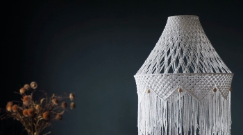 Плетение абажура в технике макраме