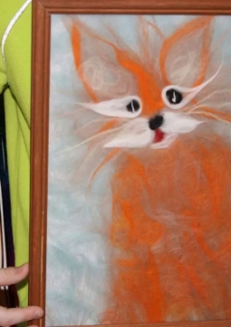 Рисовать легко: создаем картину из шерсти