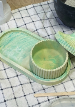 Творческий мастер-класс по изготовлению шкатулки и подставки из гипса