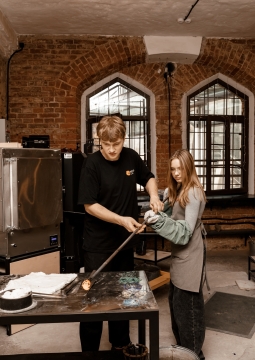 Мастер-класс в стеклодувной мастерской